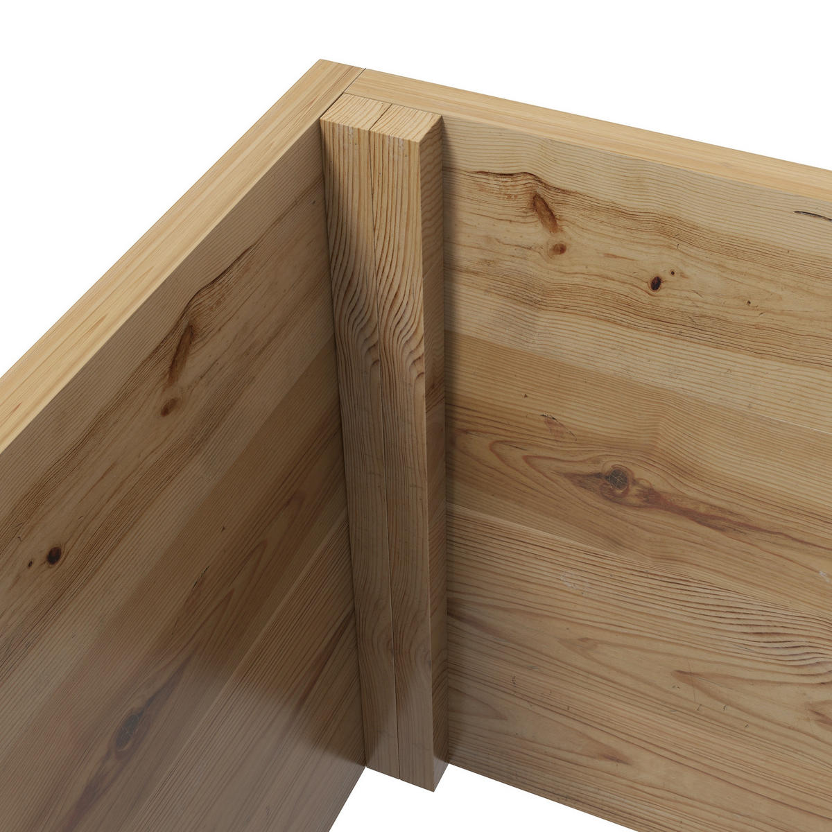 HOCHBEET 160x55x183 cm Holz Dach - Naturfarben, Holz (160/183/55cm) - LEBENLANG