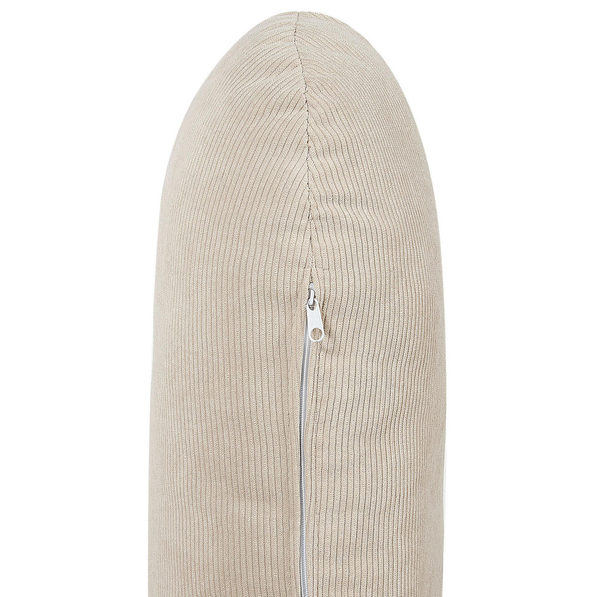 3-SITZER-ECKSOFA Cord hellbeige rechtsseitig Simos - Hellbraun/Beige, Textil (264/159cm) - Beliani