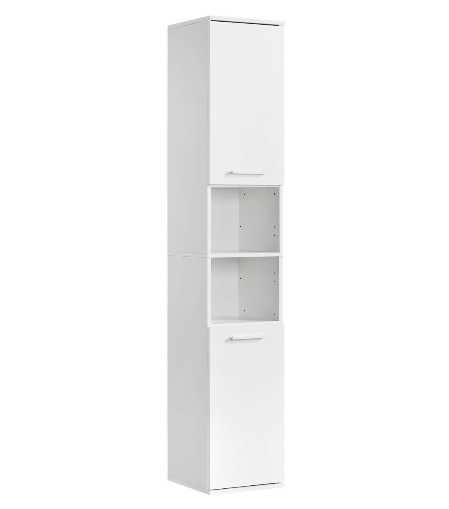 BAD HOCHSCHRANK Der Kapitän - Weiß, Holzwerkstoff (33/180/34cm) - Mokebo