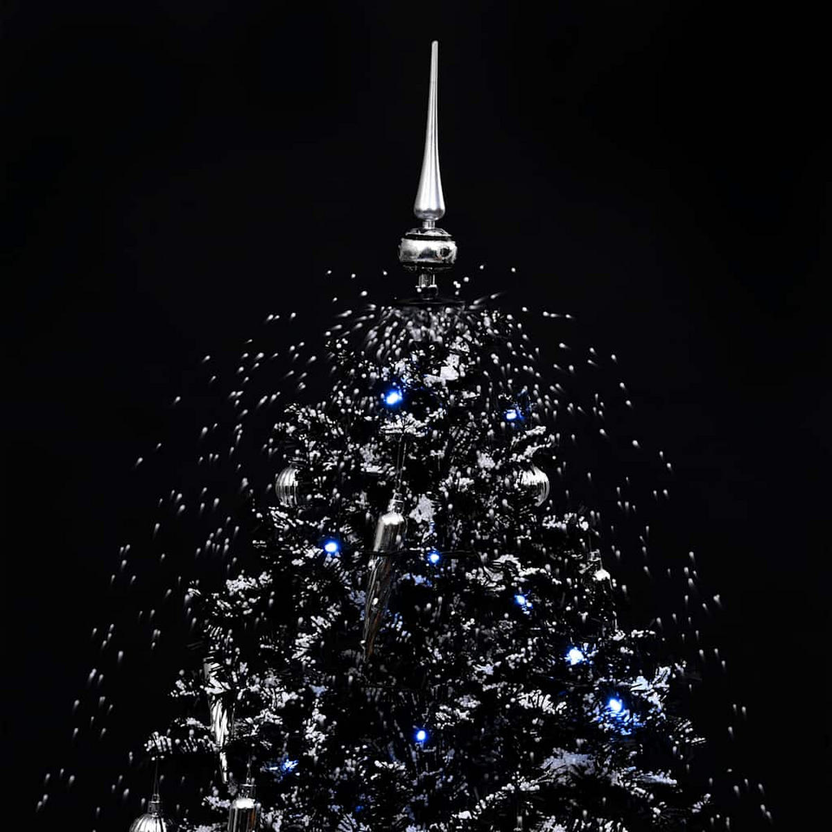 WEIHNACHTSBAUM Schneiender Mit Schirmfuss Schwarz 190 Cm Pvc - Schwarz, Kunststoff (190cm) - vidaXL