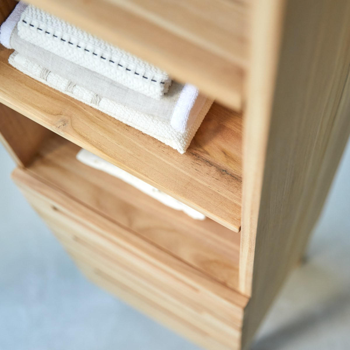 HOCHSCHRANK Slats Natur aus Teak - Naturfarben, Holz (41/180/41cm) - Tikamoon