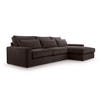 ECKSOFA 4 Sitzer Medan Mini, Dunkelbraun - Dunkelbraun, Textil (276/176cm) - Fedve
