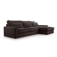 ECKSOFA 4 Sitzer Medan Mini, Dunkelbraun - Dunkelbraun, Textil (276/176cm) - Fedve