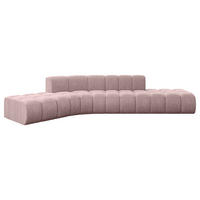 ECKSOFA modulares Sofa Solven-L1 - 380x174x70 cm Rosa - Rosa, Holzwerkstoff/Textil (380/174cm) - ALTDECOR