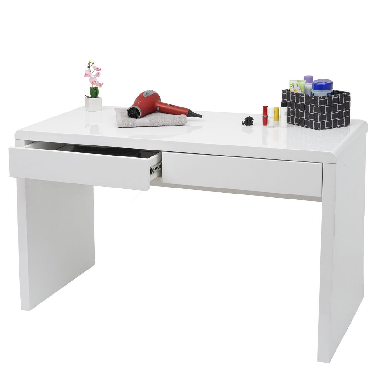 SCHMINKTISCH G5 rechteck Weiß - Weiß, Holzwerkstoff (58/100/75cm) - MCW