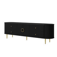 TV-ELEMENT 180/40/53 cm Schwarz mit 4 Schublade - Schwarz, Holz (180/53/40cm) - Oxeza