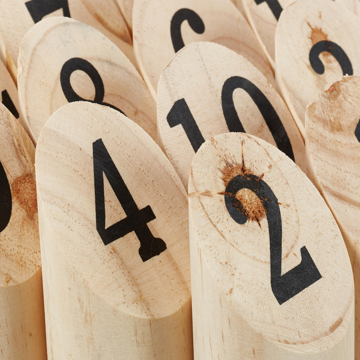 WIKINGERSPIEL KUBB - Hellbraun, Holz/Textil (5/5cm) - Relaxdays