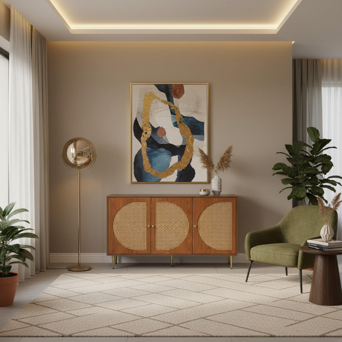 SIDEBOARD Braun 129.8/40/76 cm - Braun, Holzwerkstoff (40/76/129.8cm) - Urban Meuble