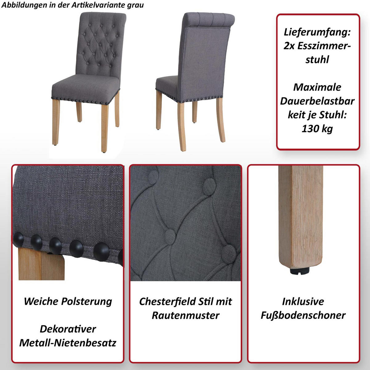 ESSZIMMERSTUHL Weiß - Weiß, Textil (45/100/60cm) - MCW