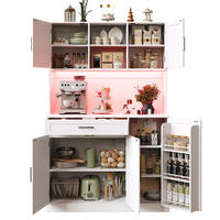 BUFFET 110/180/38 cm Weiß aus MDF und Metall mit LED-Leiste und Steckdosenleiste - Weiß, Holzwerkstoff (38/180/110cm) - OKMYHOME