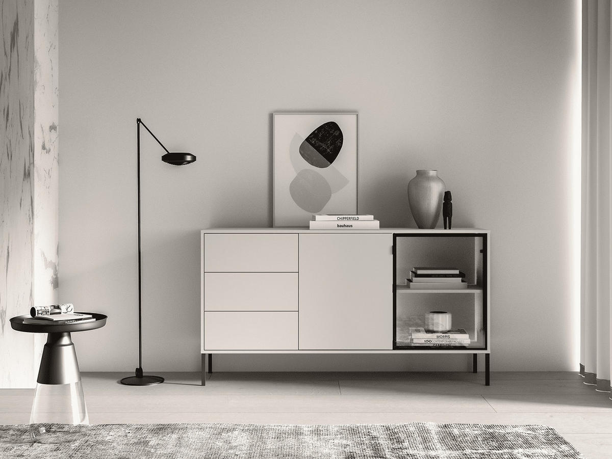 KOMMODE – 160 cm – Barnee – Kaschmir - Kaschmir, Holzwerkstoff (160/86/40cm) - hi-markt