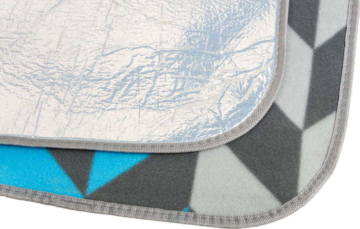 PICKNICKDECKE 200/200 cm - Blau/Grau, Textil (200/200cm) - Outtec