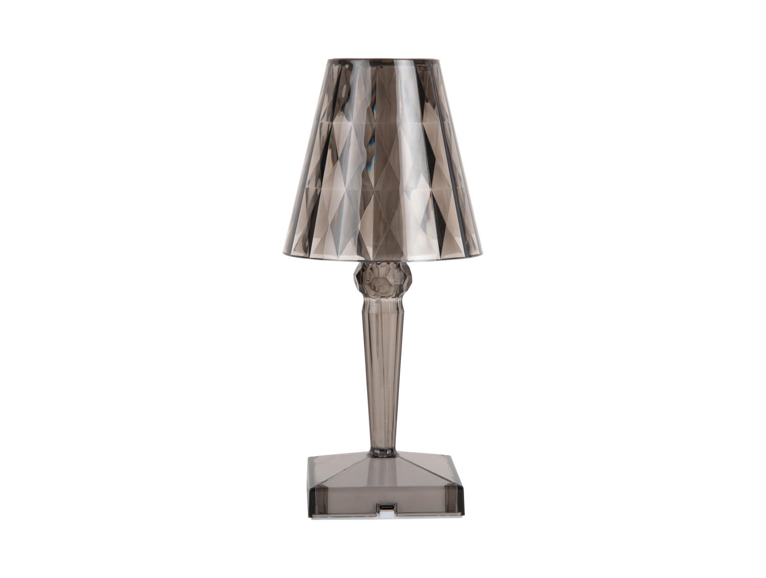 TISCHLAMPE Gem 10/10/25 cm - Grau, Kunststoff (10/10/25cm) - Leitmotiv