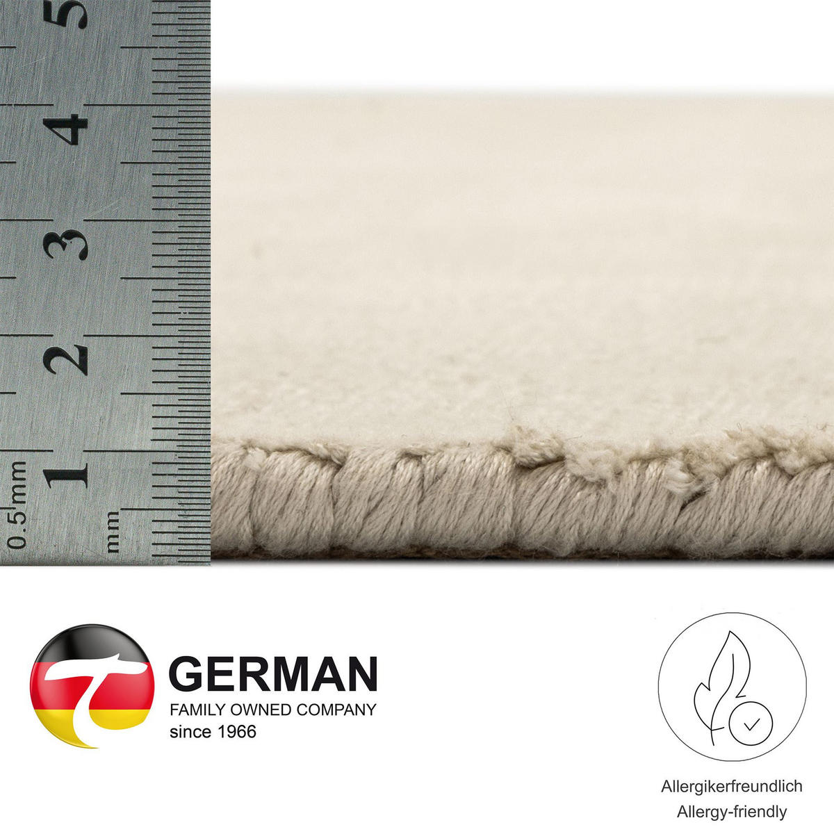 VISKOSETEPPICH Star 150x150 cm - Creme, Textil (150/150cm) - THEKO
