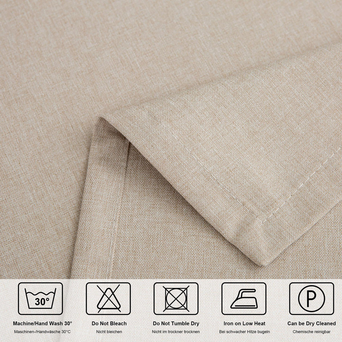 TISCHLÄUFER modern abwaschbar, wasserabweisend, Lotuseffekt, 40x180 cm, Beige - Beige, Textil (40/180cm)