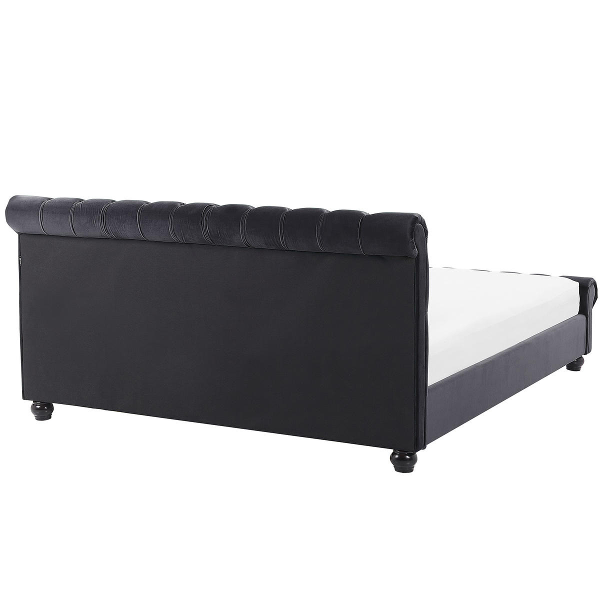 POLSTERBETT 180/200cm Schwarz Avallon - Schwarz, Textil (180/200cm) - Beliani