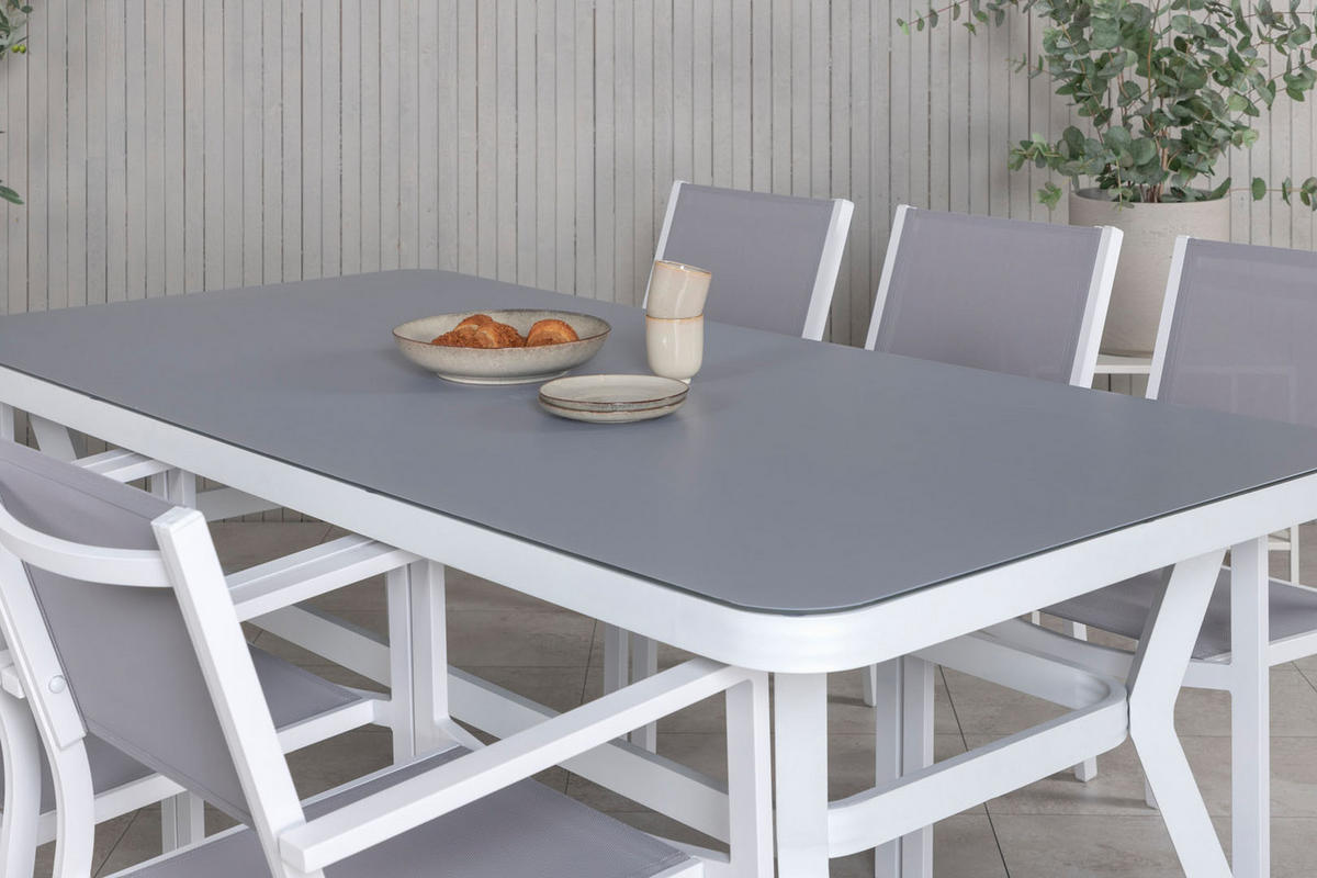 GARTENTISCHGRUPPE Schwarz - Schwarz, Holzwerkstoff - ebuy24