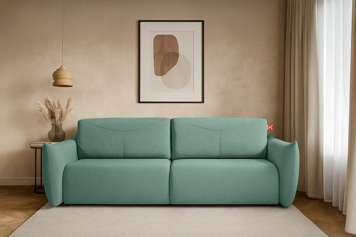 3-SITZER-SOFA LAVIS, Marineblau - Dunkelblau, Holz/Textil (242/87/111cm) - KONSIMO®