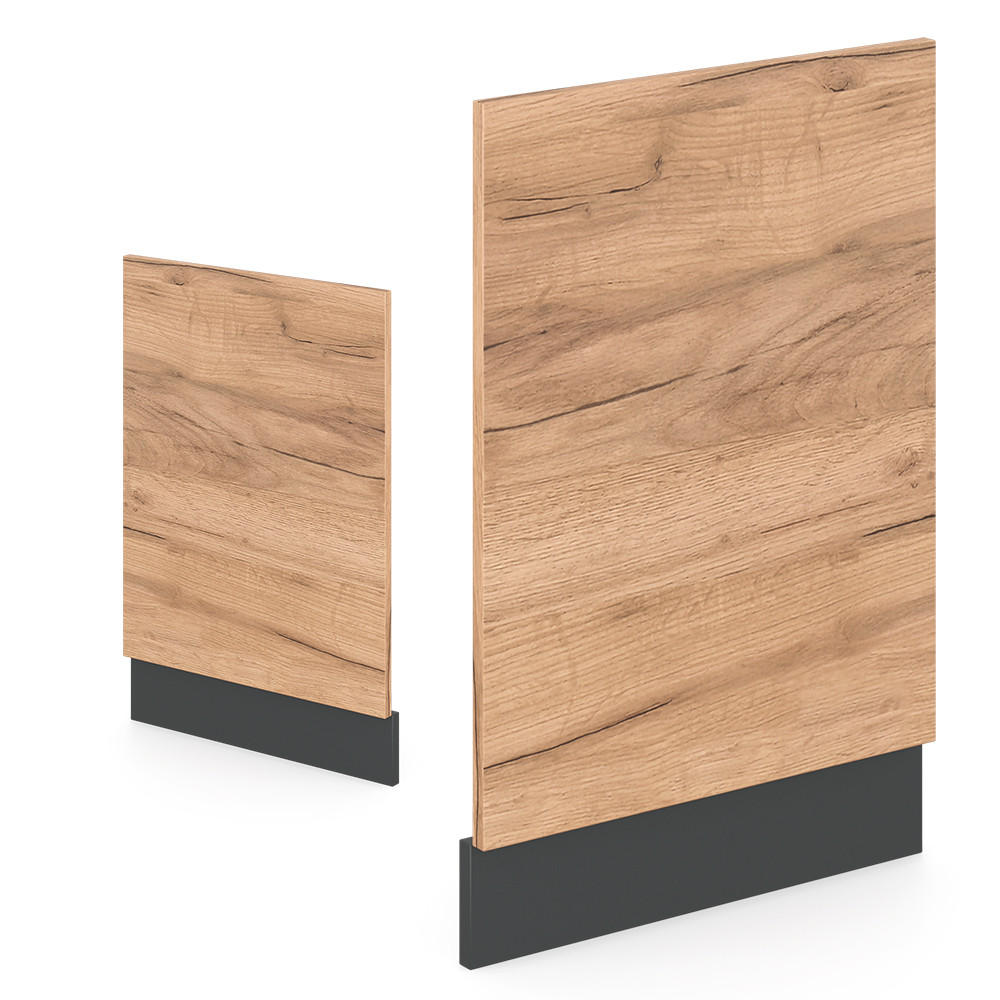 FRONTBLENDE R-Line Goldkraft Eiche 45 cm ohne AP - Anthrazit/Eiche Wotan, Holzwerkstoff (45/57.2/1.6cm) - Vicco