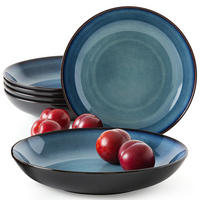 TELLER-SET SUPPENTELLERSET BALI 6-tlg - Blau, Keramik (23cm) - Ritzenhoff Breker