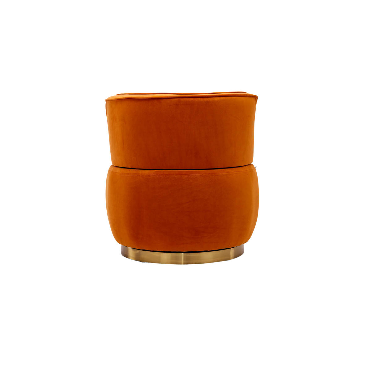 DREHSTUHL Samt Orange drehbar - Orange, Holzwerkstoff/Textil (62.5/69.5/62cm) - WISHDOR