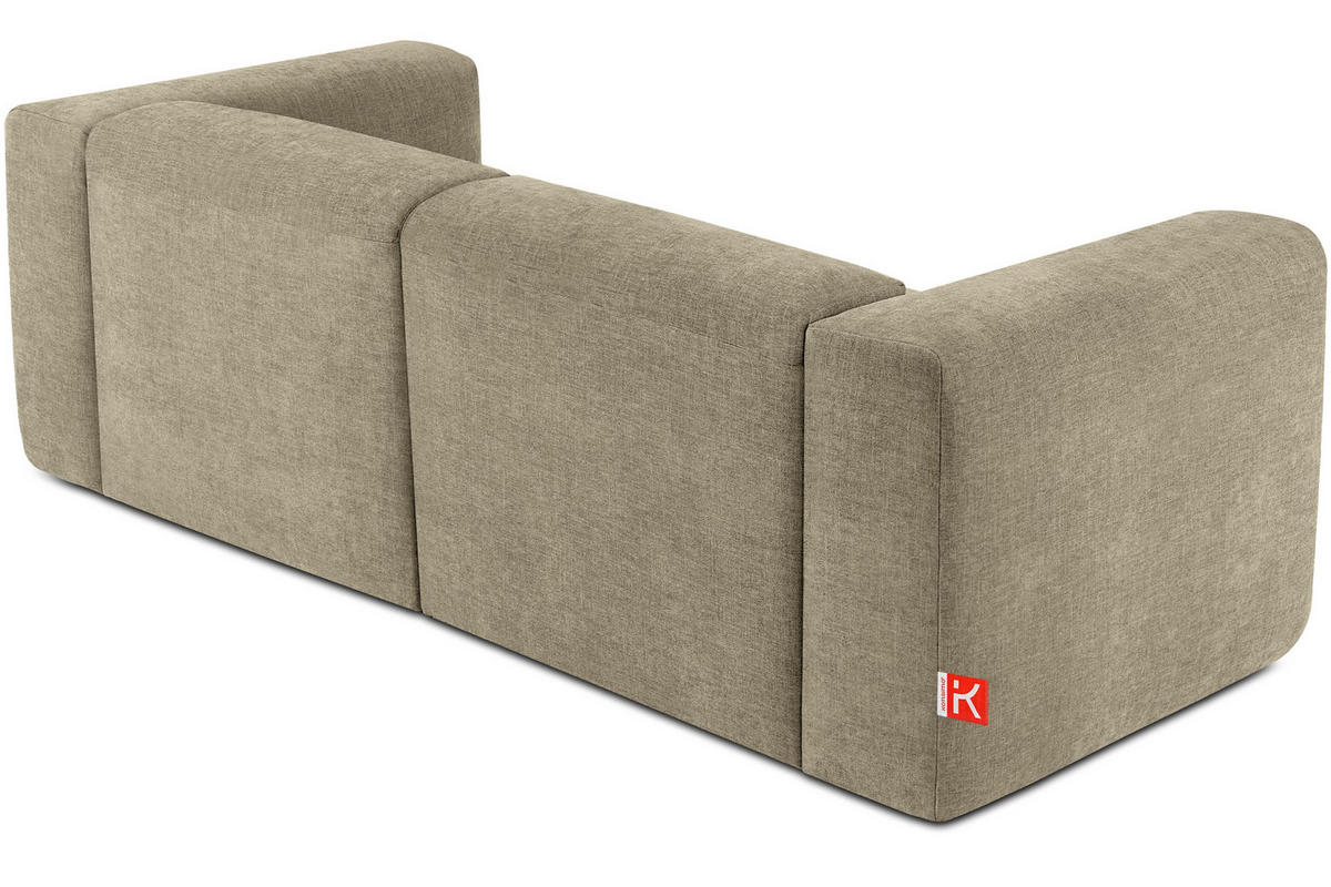 2-SITZER-MODULSOFA BUFFO mit extrem weicher und bequemer Sitzfläche, Gewebestoff, sandfarben - Sandfarben, Textil (210/73/96cm) - KONSIMO®