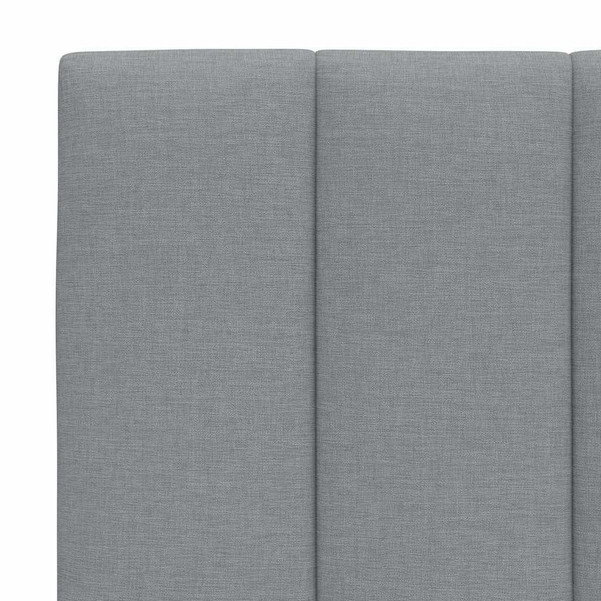 KOPFTEIL-KISSEN Hellgrau 180 Cm Stoff - Grau, Textil - vidaXL