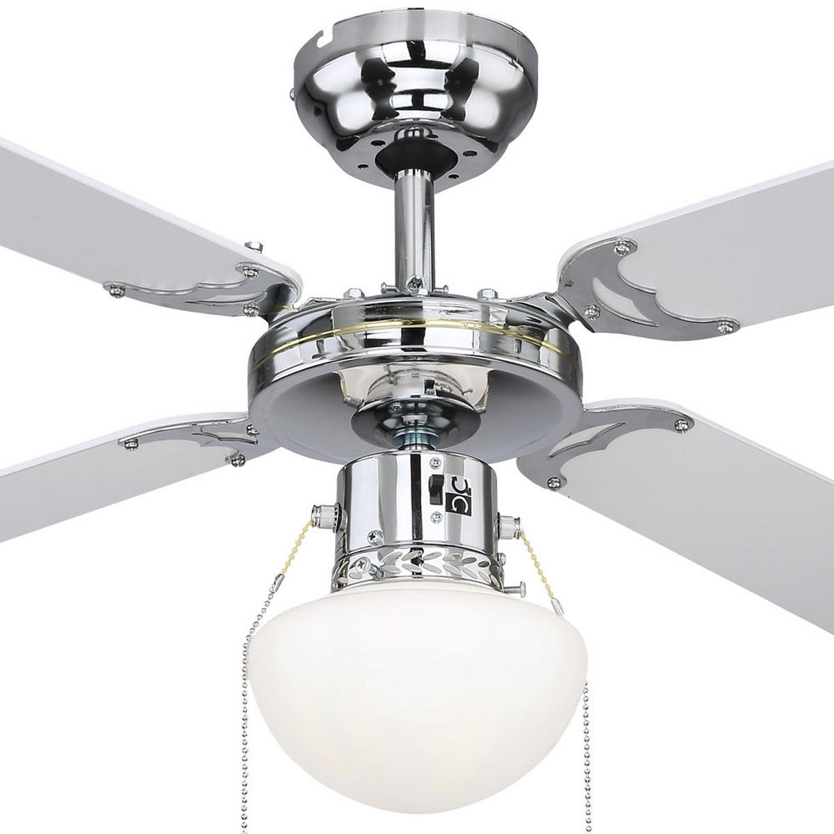 DECKENLEUCHTE Metall Schwarz CHAMPION - Schwarz, Glas (106.6/106.6/41.5cm) - Globo Lighting