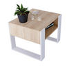 COUCHTISCH KARO 65 - Eichefarben/Weiß, Holz (53.6/65/45cm) - Mat-Haus