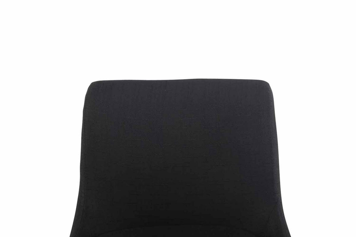 DREHSTUHL Stoff schwarz - Chromfarben/Schwarz, Textil/Metall (43/71/50cm) - CLP