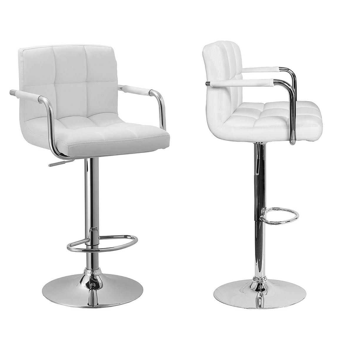 BARHOCKER Mike Weiß 2er-Set - Weiß, Kunststoff (52.5/106/46.5cm) - Happy Garden