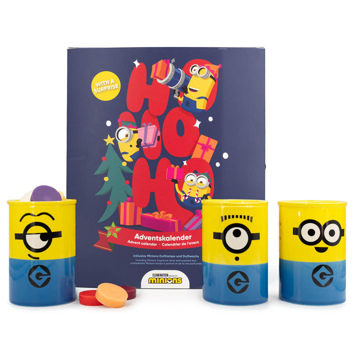ADVENTSKALENDER Minions Duftlampenset - Weiß, Naturmaterialien/Keramik (22/27/14cm)