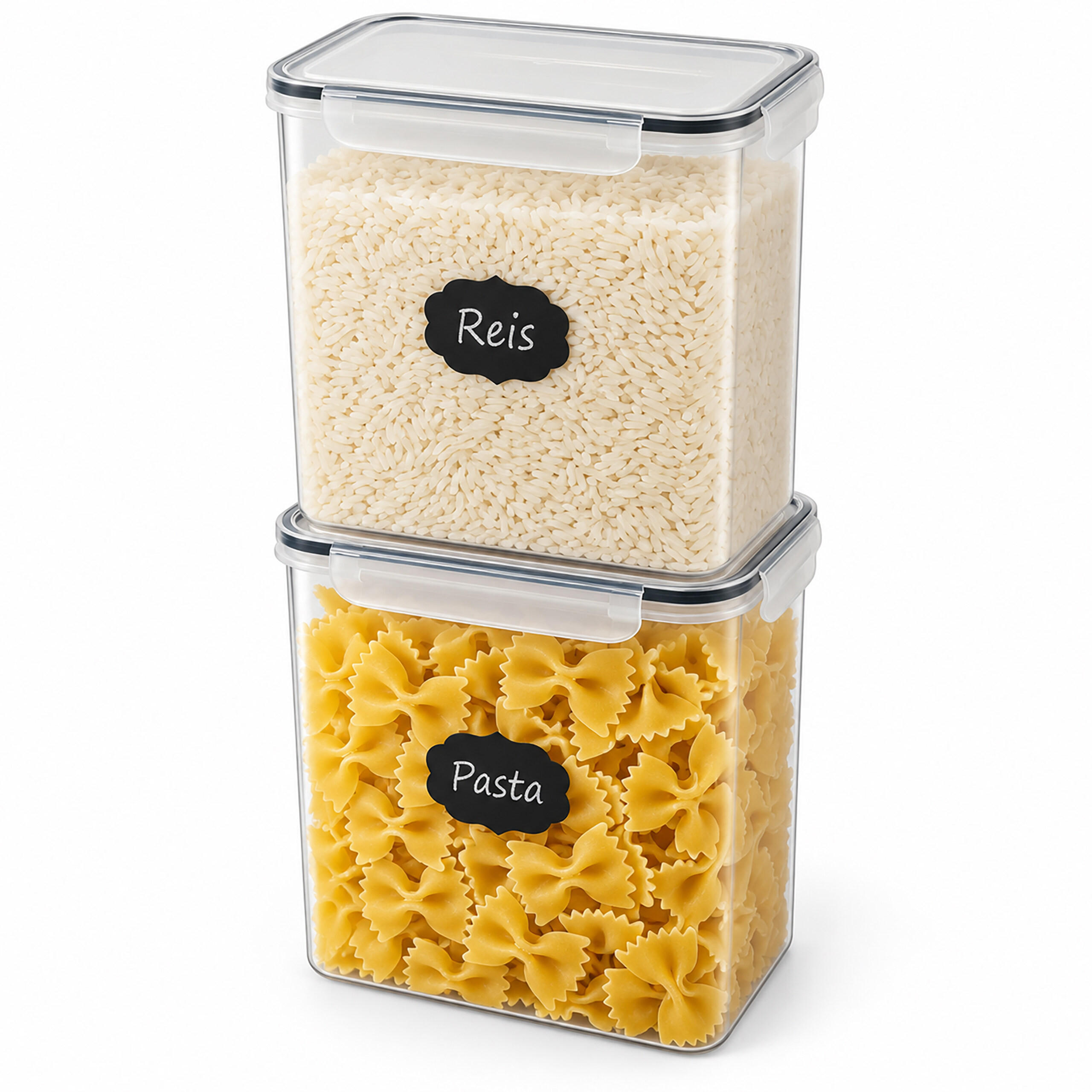 VORRATSDOSEN Transparent 2er-Set luftdicht 9,5 l - Transparent, Kunststoff - Relaxdays
