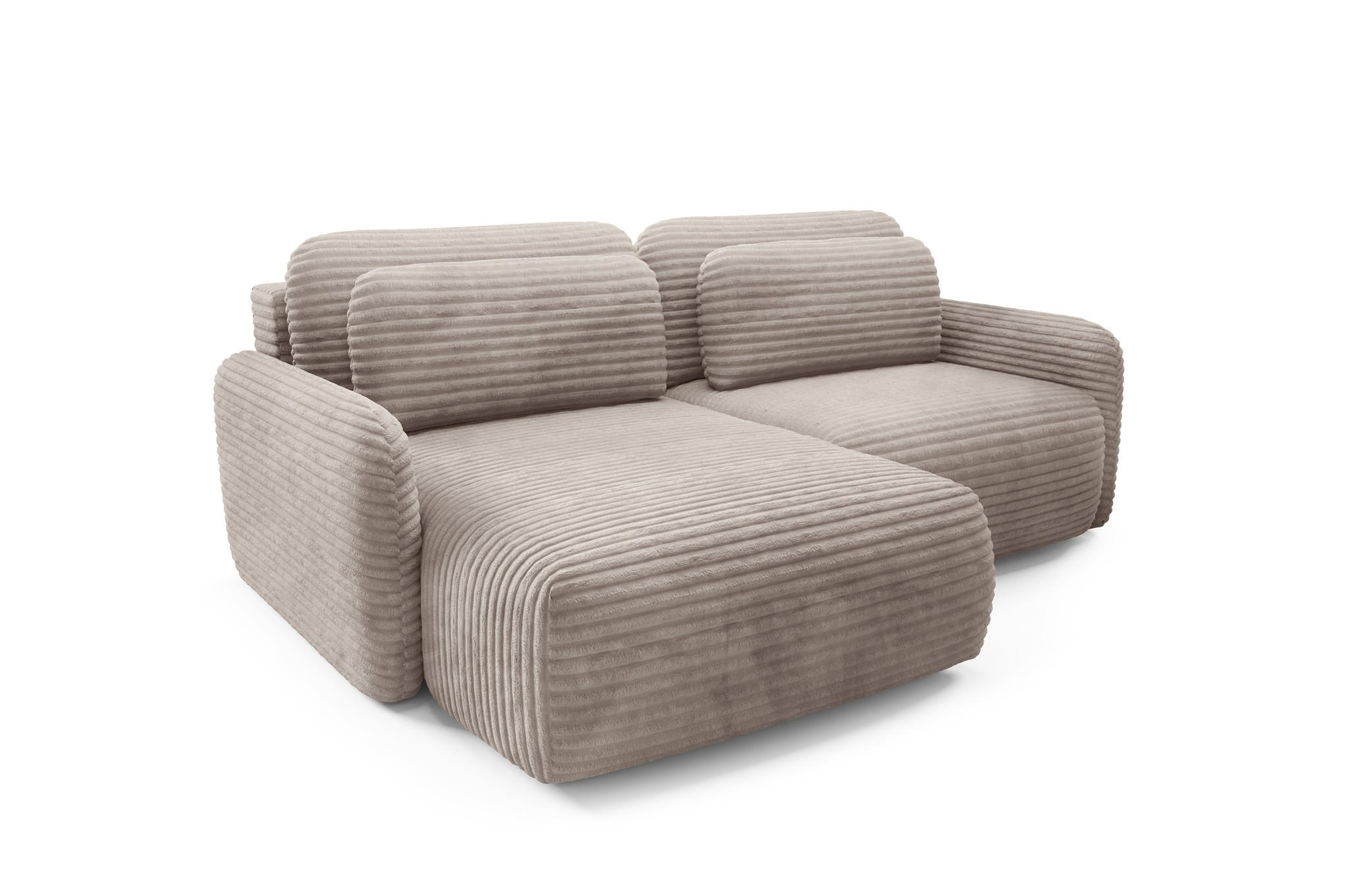 ECKSOFA Simone Mit Schlaffunktion - Braun, Holzwerkstoff/Textil (240/165cm) - Fun Möbel