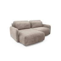 ECKSOFA Simone Mit Schlaffunktion - Braun, Holzwerkstoff/Textil (240/165cm) - Fun Möbel