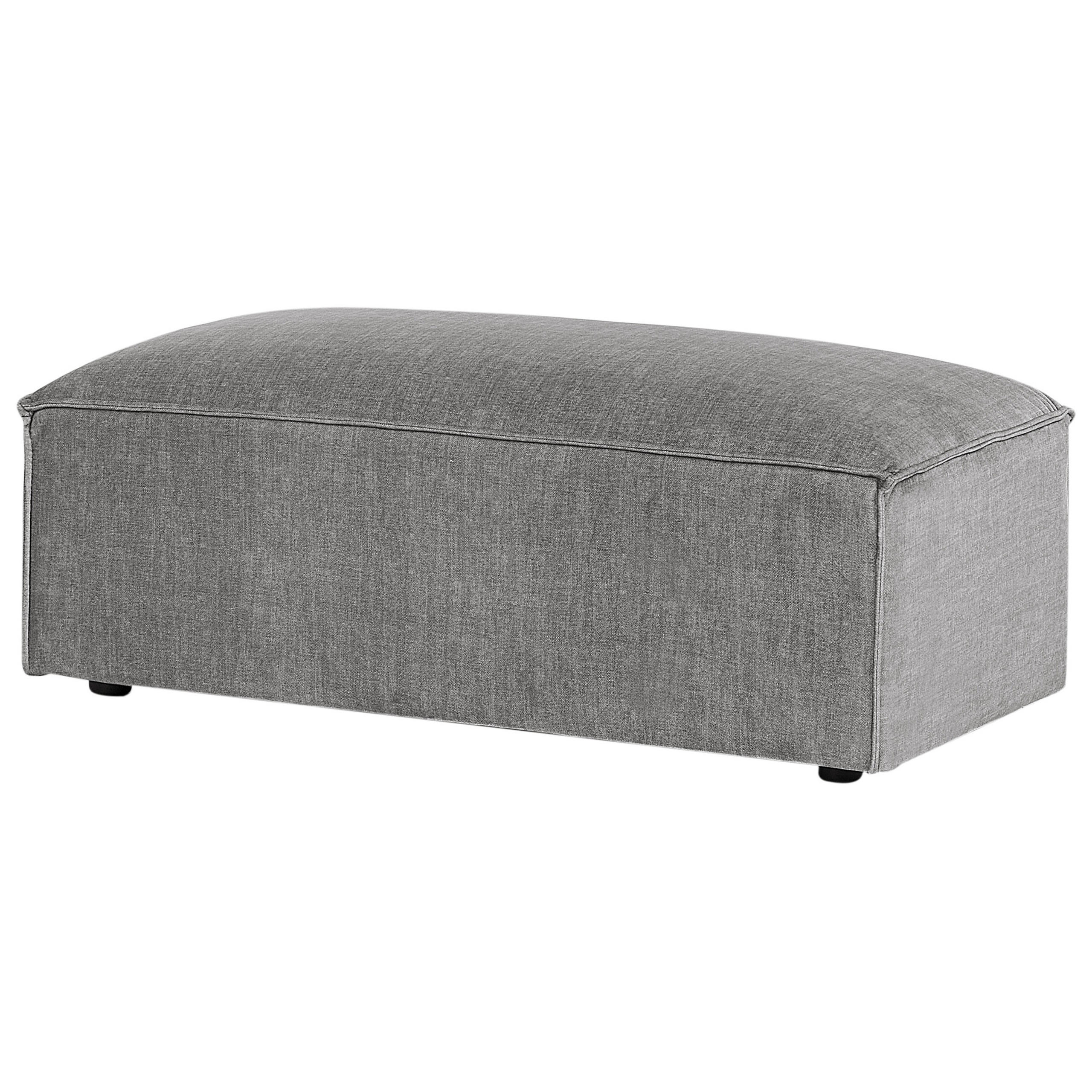 OTTOMANE Stoff Grau Hellnar - Grau, Textil (52/39/102cm) - Beliani