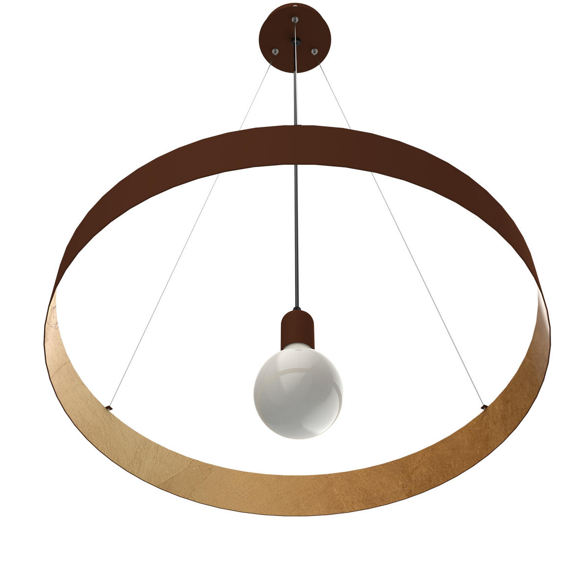 HÄNGELEUCHTE - Goldfarben, Metall (60/60/6cm) - Lumicom