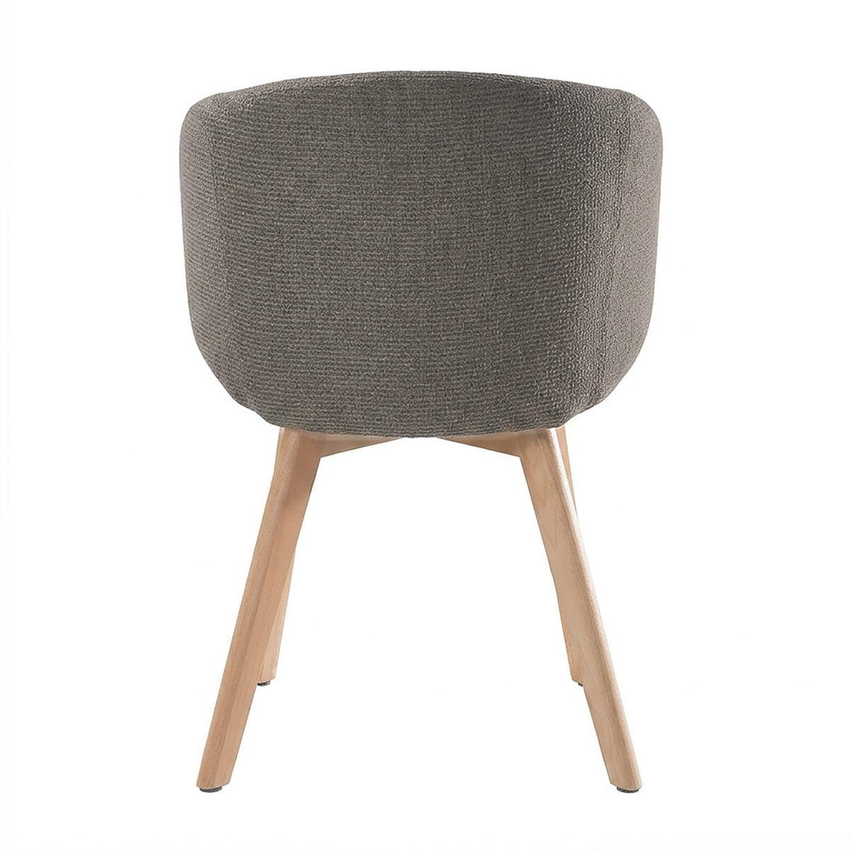 STÜHLE 2er?Set aus stoff und massive Holzfüße 60/55/79 cm - Braun, Textil (55/79/63.5cm) - Calicosy