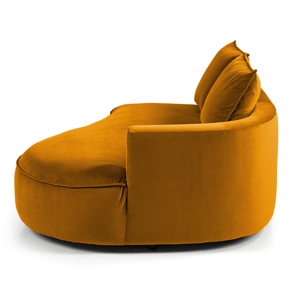 OTTOMANE - modular - Schwarz/Orange, Kunststoff/Textil (196/82/146cm) - home24