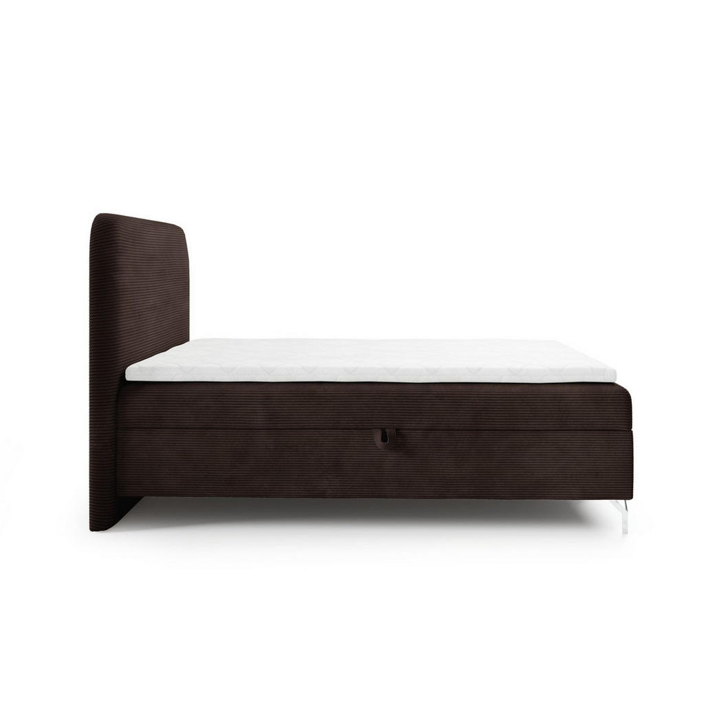 Thumbnail - Fun Möbel Boxbett, Braun, Textil, 140x220 cm, Schlafzimmer, Betten, Boxspringbetten