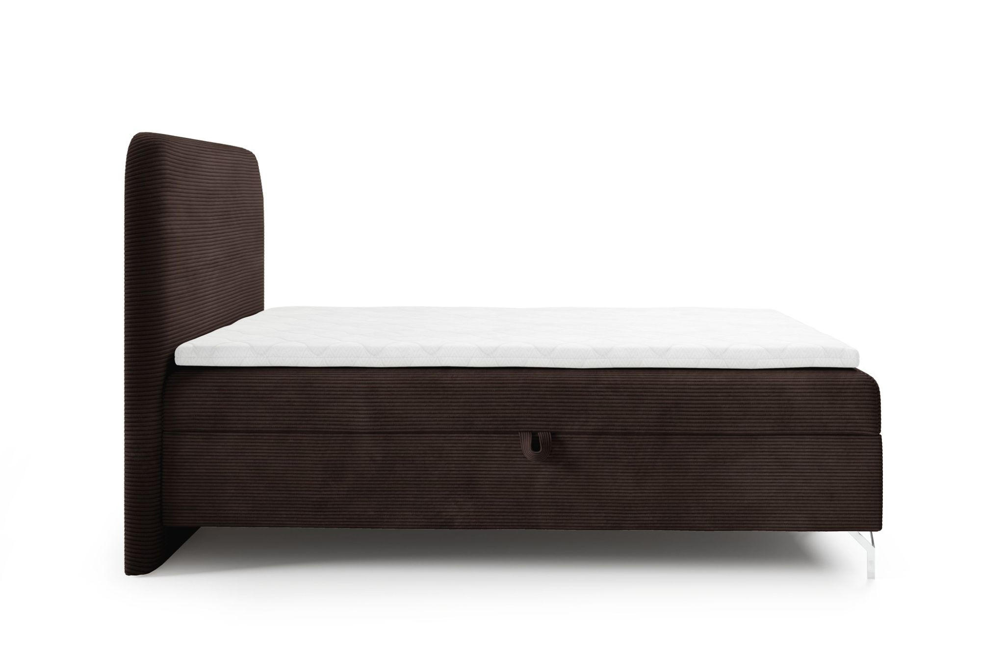 Thumbnail - Fun Möbel Boxbett, Braun, Textil, 160x200 cm, Schlafzimmer, Betten, Boxspringbetten