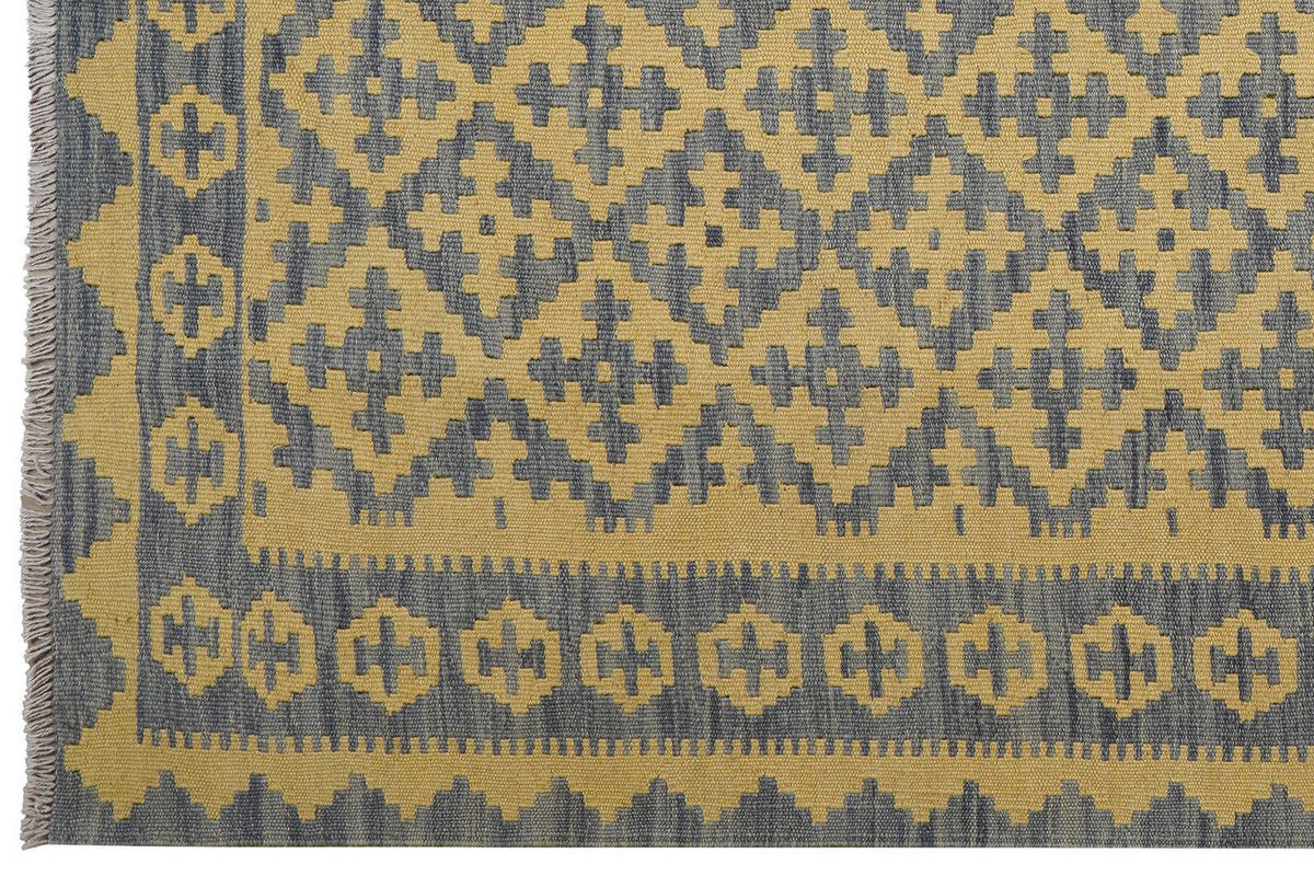 KELIM-TEPPICH handgewebt Gashgai Gelb 234/165 cm Schurwolle - Gelb, Textil (165/234cm) - Looma