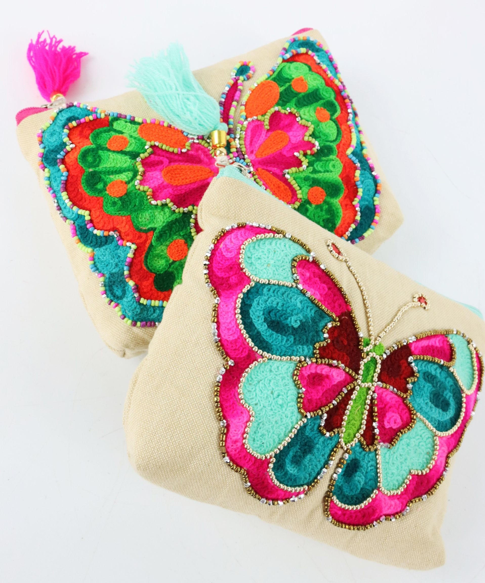 TÄSCHEN Butterfly 2er-Set - Multicolor, Textil (19/15/1cm) - FURNARO