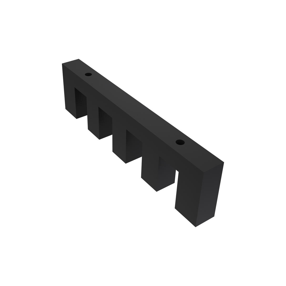 DECKENTRÄGER FÜR INNENLAUFSTANGEN 14x35 mm, Smartline 4-läufig, Schwarz - Schwarz, Metall (12.5/3.4/1.2cm) - INTERDECO