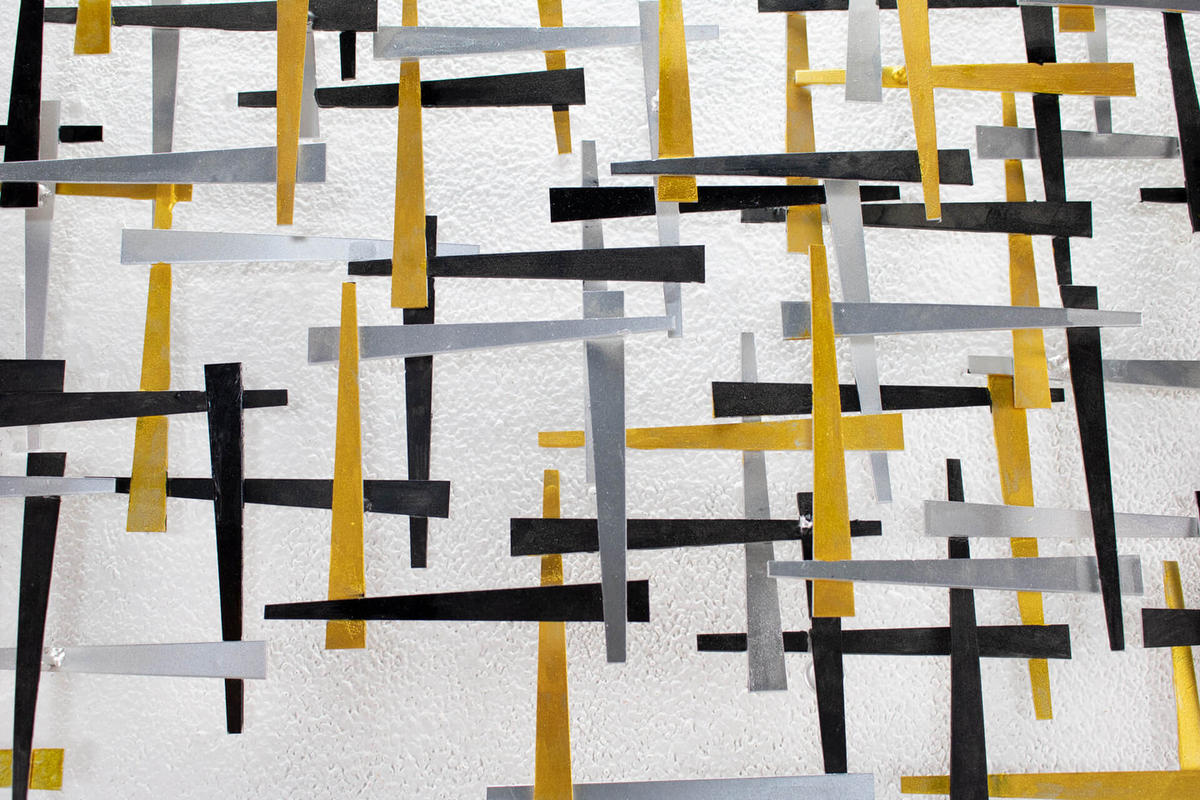 WANDDEKO Gold 108/60 cm - Goldfarben, Metall (3.89/60/4cm) - KUNSTLOFT