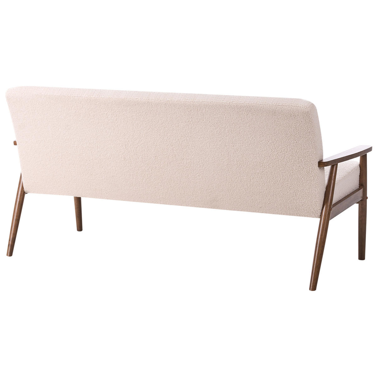 POHOVKA 3-místná Bouclé Tmavě hnědá/Béžová Esrum - tmavě hnědá, textil (151/79/72cm) - Beliani