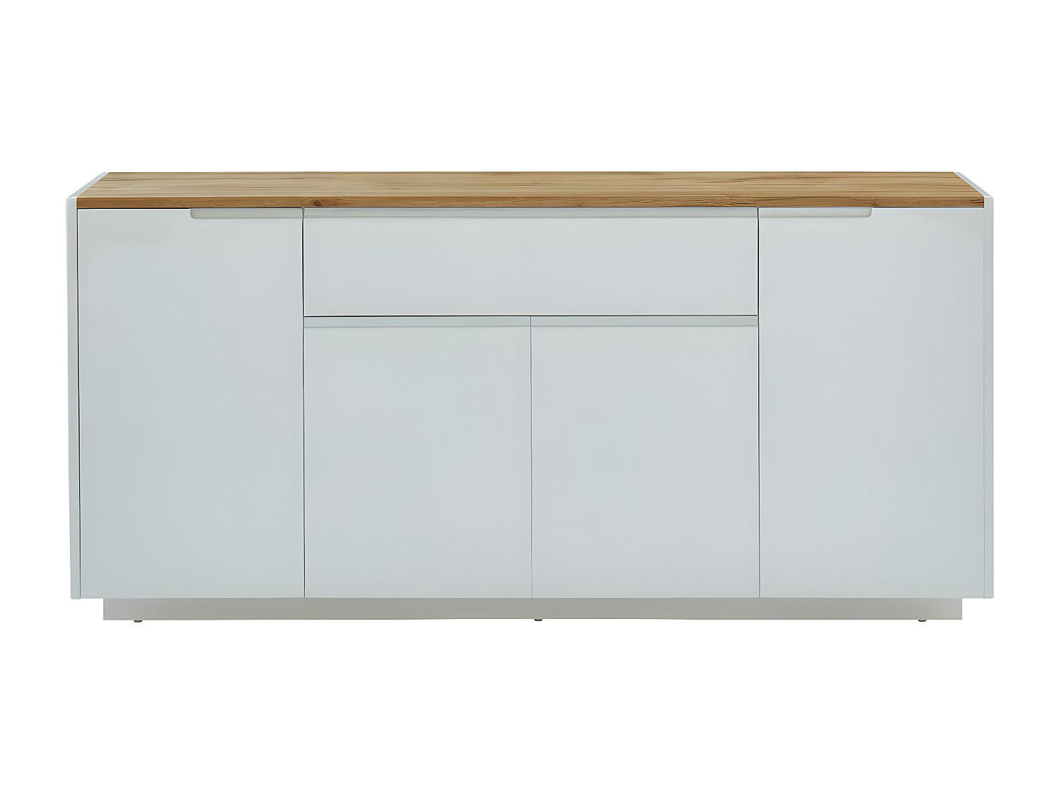 SIDEBOARD - 160 cm x 40 cm - Holz, Platte - Naturfarben Hell, Weiß AMANI - Naturfarben/Weiß, Holz (160/76/40cm) - Vente-Unique