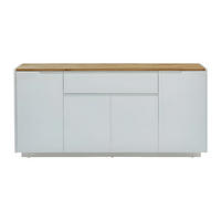 SIDEBOARD - 160 cm x 40 cm - Holz, Platte - Naturfarben Hell, Weiß AMANI - Naturfarben/Weiß, Holz (160/76/40cm) - Vente-Unique