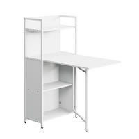 RADNI STOL Savio Bijela 57 x 30 + s preklopnom radnom pločom - bijela, drvni materijal (30/57/120cm) - Vicco