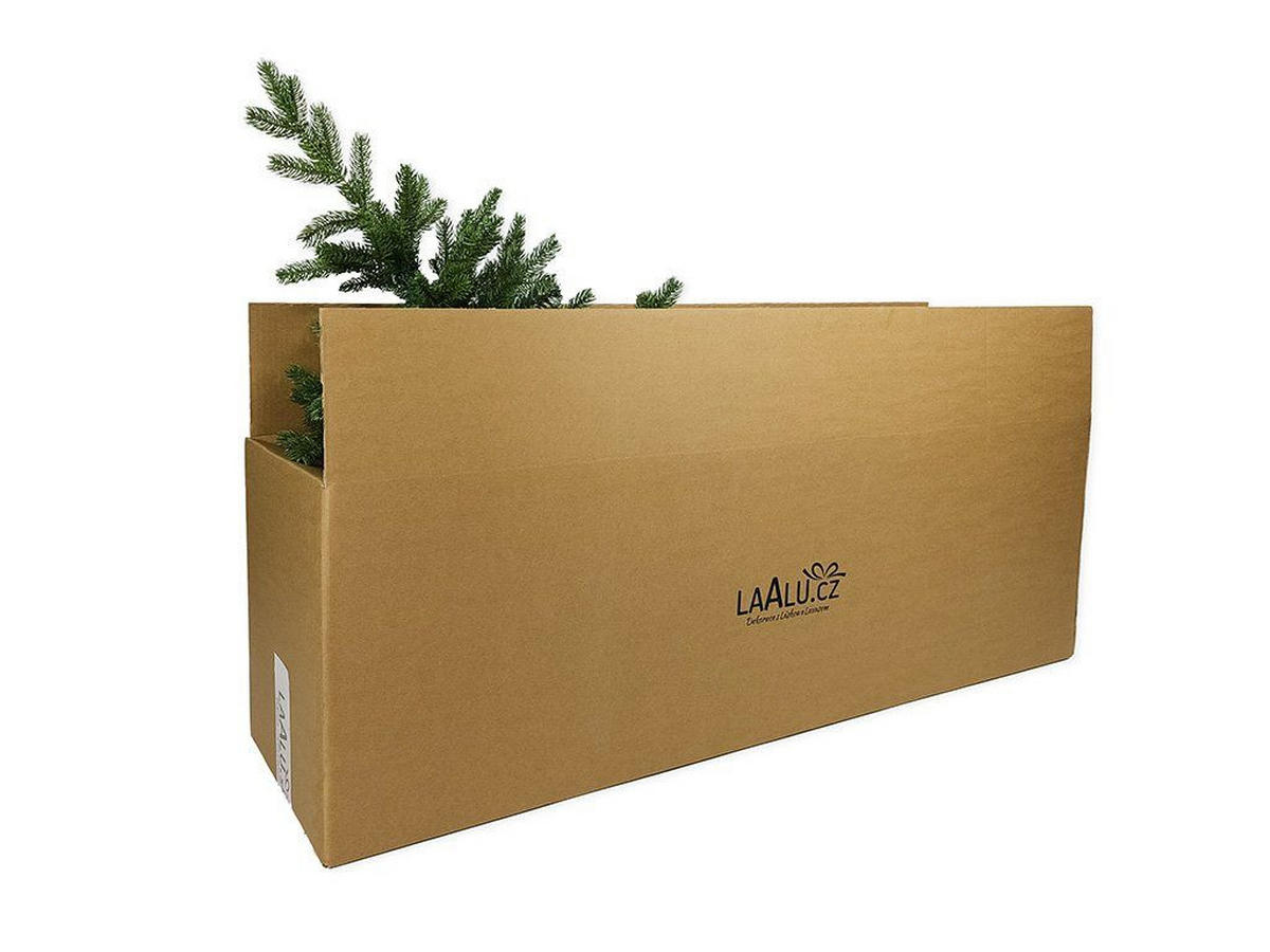 AUFBEWAHRUNGSBOX für Weihnachtsbaum bis 150 cm - 120 × 30 × 30 cm - Naturfarben, Wellpappe (30cm) - LAALU